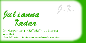 julianna kadar business card